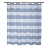 Queen Striped Waffle Linen Look Shower Curtain - Moda at Home - 3 of 3