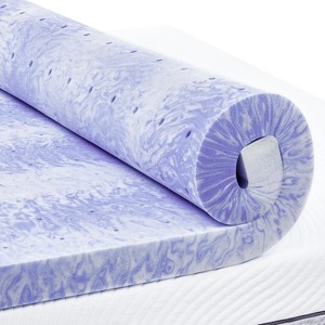 PERLECARE 3-Inch Full Memory Foam Mattress Topper, Cooling Gel Infused, Ventilated for Pressure Relief and Back Pain, CertiPUR-US Certified - 1 of 4