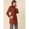 INSPIRE CHIC Women's Winter Stand Collar Double Breasted Outwear Coat - 4 of 4