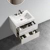 NicBex Floating Bathroom Vanity with Sink and Faucet Holes,Bathroom Sink Vanity with 2 Drawers,Oak/Walnut/White/Gray - 4 of 4
