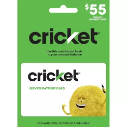 Cricket Wireless Prepaid $55 Refill Card (Email Delivery)