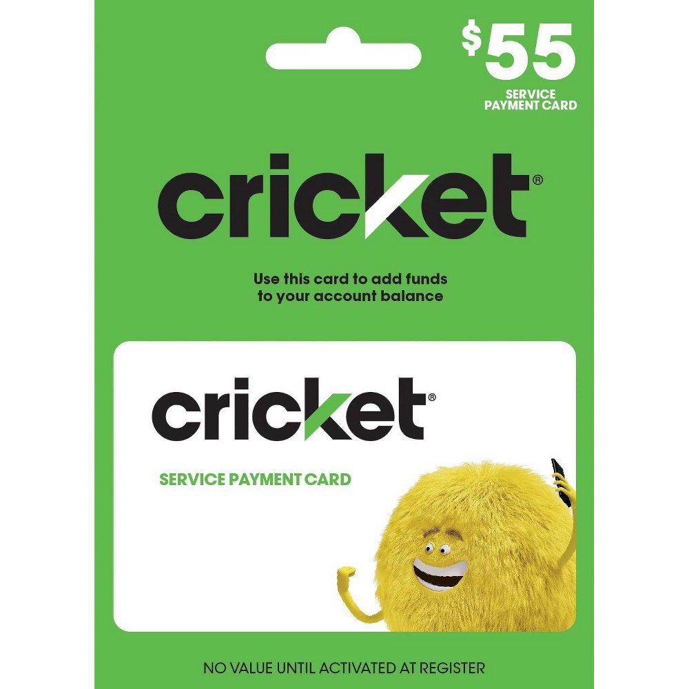 Photos - Gift Card & Voucher Cricket Wireless Prepaid $55 Refill Card (Email Delivery)