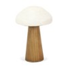 HomeRoots 9" Brown And White Wood Hand Painted Mushroom Tabletop Sculpture - 4 of 4