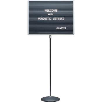 Quartet Magnetic Letterboard 20"x16"x45-62" CE Stand/BK Base 7920M