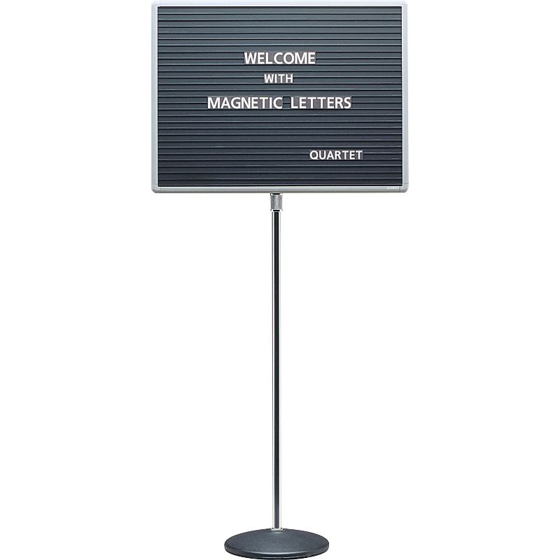 Quartet Magnetic Letterboard 20"x16"x45-62" CE Stand/BK Base 7920M, 1 of 2