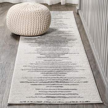 Aya Berber Stripe Geometric Area Rug  - JONATHAN Y