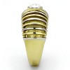 Slickblue Two-Tone IP Gold Stainless Steel Solitaire Ring with Clear Synthetic Crystal for Women, Size 5-10 - 4 of 4