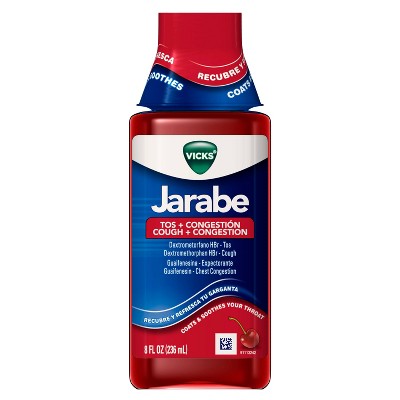 Vicks Jarabe Cough + Congestion - 8 fl oz