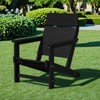 Hyleory HDPE Adirondack Chair - Wide-Slab Woodgrain Outdoor Patio Chair, All-Weather Heavy , Modern Lawn Furniture for Garden, Poolside & Deck - 2 of 4
