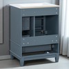 24" Bathroom Vanity with Ceramic Sink, 3 Drawers, Adjustable Shelf, Freestanding Design for Small Bathrooms and Powder Rooms - 2 of 4
