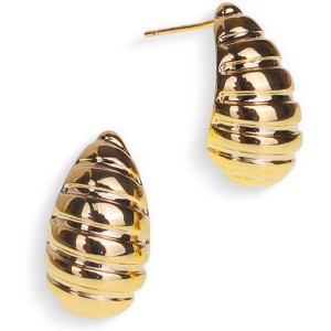 Sonateomber Gold Crystal Huggie Hoops | Sparkling CZ & Rhinestone Thick Earrings for Women - 1 of 4