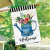 Welcome Watering Can Spring Burlap House Flag Floral 28" x 40" Briarwood Lane - 4 of 4