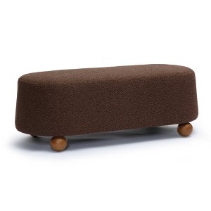 TOV Furniture Jaine Boucle Upholstered Large Ottoman - 1 of 4