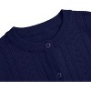 Girls Long Sleeve Cardigan Sweater Crew Neck Uniform Knit Sweater Button Down Ruffle - 4 of 4