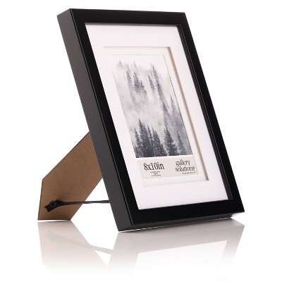 Classic 8x10 Black Wood Floating Frame with Glass