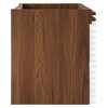 Modway Render 36" Wall-Mount Bathroom Vanity Cabinet – Mid-Century Modern Storage Cabinet in Walnut (Sink Not Included) - 2 of 4