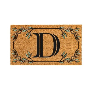 28" x 16" Monogram Coir Mat, Letter  "D" - 1 of 4
