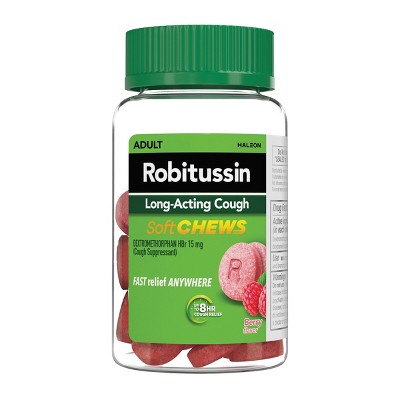 Robitussin Long Lasting Cough Cooling Soft Chews - Berry - 20ct