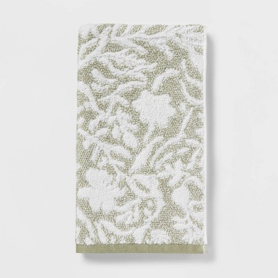 Performance Hand Towel Neutral Tan Ogee - Threshold, by Threshold