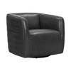 Melanie Genuine Leather Swivel Barrel Chair - Armen Living - image 2 of 4