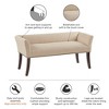 NicBex Accent Nailhead Trim Ottoman Bench with Back & Flared Arms,Upholstered Bedroom Bench Shoe Bench for Living Room,Bedside - 4 of 4