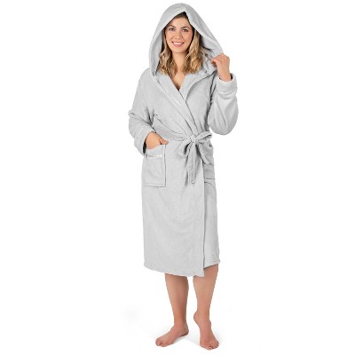 PAVILIA Fleece Robe For Women, Plush Warm Bathrobe, Fluffy Soft Spa Long Lightweight Fuzzy Cozy, Satin Trim