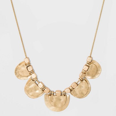 Hammered Half Moon Necklace - Universal Thread™ Gold