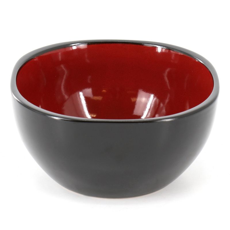 Gibson Home Urban Cafe 2 Piece 6 Inch Round Stoneware Bowl Set in Red, 2 of 7