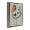 Stupell Industries Rooster with Layered Floral Blossoms Floating Frame Canvas Art, Brown, 25" x 25" - 2 of 4