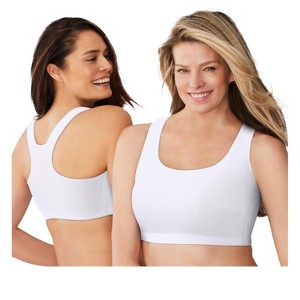 Comfort Choice Women's Plus Size Wireless Sport Bra 2-Pack - 1 of 4