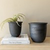 7.75" Smoke Colored Planter Black Terracotta by Foreside Home & Garden - 3 of 4