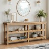 Hommoo 70.8" Farmhouse 3-Tier Console Table - Sofa Table Entryway Table, Rustic Entry Console for Living Room Hallway - 3 of 4