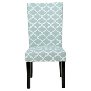 Aurora Fabric Geometric Print Dining Chair Light Blue (Set of 2) - Christopher Knight Home, Lite Blue