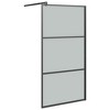 VidaXL Walk-in Shower Wall 39.4 in.x76.8 in. Dark ESG Glass Black - 2 of 4