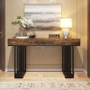 HDZNVF 55 in Industrial Console Table, Extra Long Entryway Hallway Sofa Foyer Table with Thick Top & Sturdy Metal Frame - 4 of 4