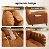Upholstered Nursery Rocking Chair Indoor Comfortable Glider Chair High Back Teddy Boucle Rocker Chair for Baby Nursery,Living Room,Bedroom - 3 of 4