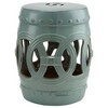 CAVINAS 300lbs Ceramic Top Outedoor End Table,Barrel Patio End Table,Outdoor Furniture,Side Table with Strong Glazed Material,Patio Decor - 2 of 4
