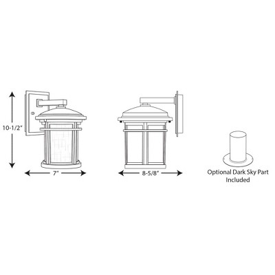 Antique Bronze 10" Dimmable Electric Wall Lantern