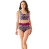Comfort Choice Women's Plus Size Full Coverage Stretch Cotton Color Block Brief 3-Pack - 3 of 4