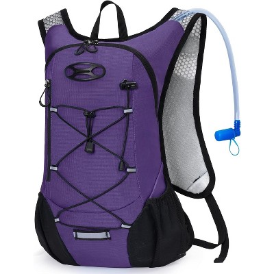 Lightweight Hydration Backpack, Running Backpack with 2L Water Bladder, Hydro Water Daypack for Hiking Rave