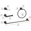 Elegant Lighting Freya 4-Piece Bathroom Hardware Set in Matte Black - 2 of 4
