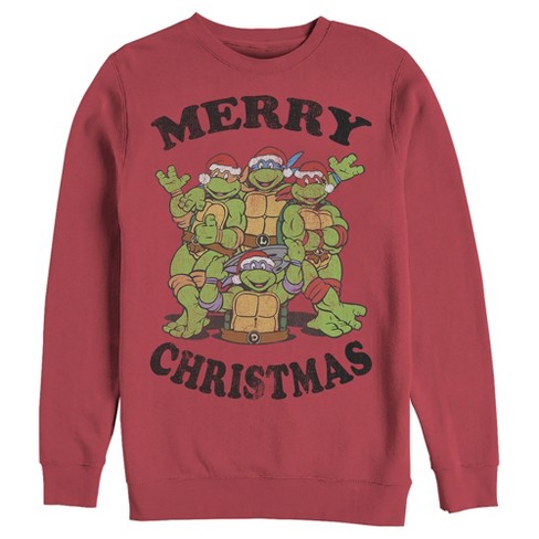 Women's Teenage Mutant Ninja Turtles Ugly Christmas Sweater Graphic Tee  Black Small