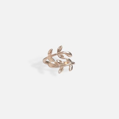 Sanctuary Project Dainty Olive Branch Adjustable Ring Rose Gold