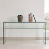 Lirago Tempered Clear Glass Console Table-Rounded Edge Sofa Table for Living Room Office and Home Office 13.7"Dx43.3"Lx29.5"H - 3 of 4