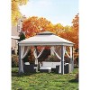 11'x11 Pop-Up Gazebo, Instant Outdoor Canopy Tent with Mosquito Nettings, Durable Steel Frame, for Patio, Garden, Courtyard - 2 of 4