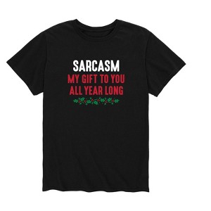Men's - Instant Message - Sarcasm My Gift to You Short Sleeve Graphic T-Shirt - 1 of 4