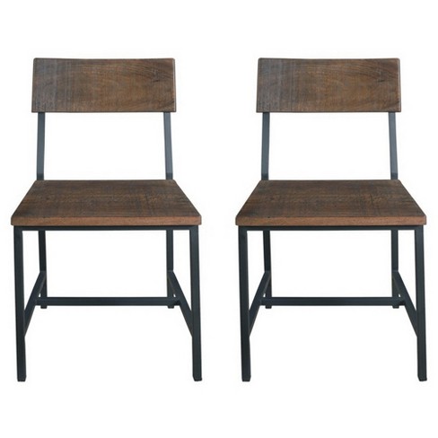 Woodbridge Dining Chairs Set Of 2 Distressed Brown Treasure