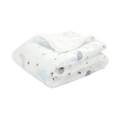 Lush Décor Soft Sherpa Baby Blanket - Goodnight Little Moon