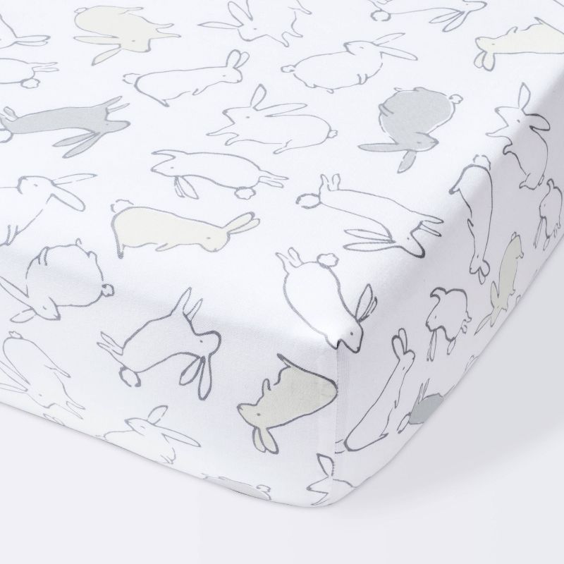 Fitted Crib Sheet Bunnies - Cloud Island&#8482;, 1 of 7