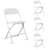 DOMETOUR 4pcs Injection Molding Classic Garden Plastic Folding Chair White - 3 of 4